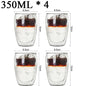 Double Wall High Borosilicate Glass Mugs - Insulated Heat-Resistant Coffee & Tea Cups (2-18 pcs Set)