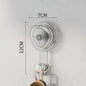 Powerful Reusable Suction Cup Hook Heavy-Duty Traceless Shower & Wall Hook 3.54 x 2.28 in (9 x 5.8 cm)