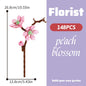 Building block bouquet simulation of flowers female gift assembly,small particle building block children's assembly toy