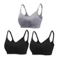 3-Pack Seamless Maternity Nursing Bras – Wireless Breathable Nursing Bra with Removable Pads & Front/Back Closure