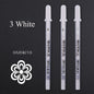 White Opaque Gel Pens 3-Pack – Fine 0.5mm, Medium 0.8mm, Bold 1.0mm for Journaling, Art & Drawing