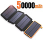 200,000mAh Solar Power Bank with Folding Solar Panels 120W Portable Charger with Built-in Cables USB-C USB-A Lightning Flashlight Digital Display for iPhone Android