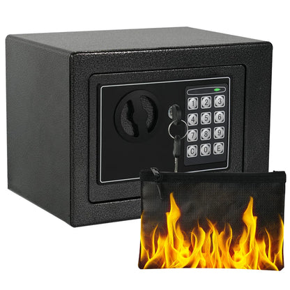 Fireproof Home Safe with Digital Keypad, Sensor Light & Adjustable Shelf – Security Safe for Cash & Documents