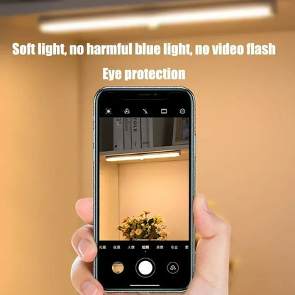 Motion Sensor USB Rechargeable LED Night Light – Wireless Wall & Cabinet Lamp, 3-Color Dimmable