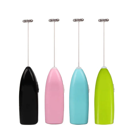 Handheld Electric Milk Frother & Mini Egg Beater Battery-Powered Coffee Mixer