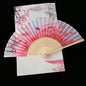Hand Fan Foldable Silk Fan Noodles Bamboo Fan Bones Halloween Cosplay Prop Christmas Wedding Decoration Party Gifts Art Crafts
