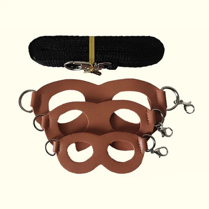4-Pack Escape-Proof Adjustable Small Animal Harness & Leash Set — Hamsters, Sugar Gliders, Squirrels