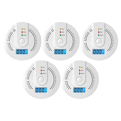 Digital Warning Alarm Sensor Sound Warning Battery Powered Portable CO Detector with LED Indicator CO Sensor for Home Warehouse