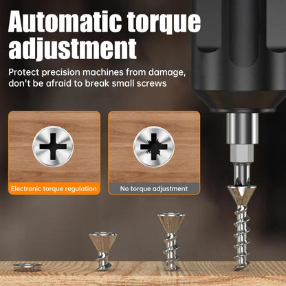 USB Rechargeable Cordless Electric Screwdriver - Precision Wireless Drill with Bit Kit