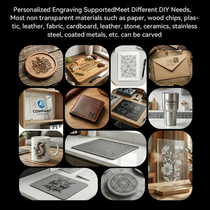 Artilume D2 Mini Laser Engraver - Foldable, 200x150mm, 0.01mm Accuracy, LightBurn GRBL App, Wood Leather Metal, 2.5W/6W