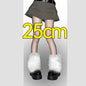 Plush Artificial Fur Leg Warmers 1/2 Pair Knee-Length Thermal Socks for Women & Girls 25/40 cm