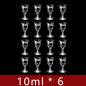 6-Pack Mini Stem Shot Glasses Set — 10/15/25 ml (0.34/0.51/0.85 fl oz) Clear Glass Mini Wine Cups for Sake & Spirits