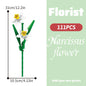 Building block bouquet simulation of flowers female gift assembly,small particle building block children's assembly toy