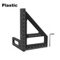 Carpenter Multi-Angle Square Protractor Ruler Aluminum/Plastic 45/90 Degree Woodworking Layout & Height Gauge