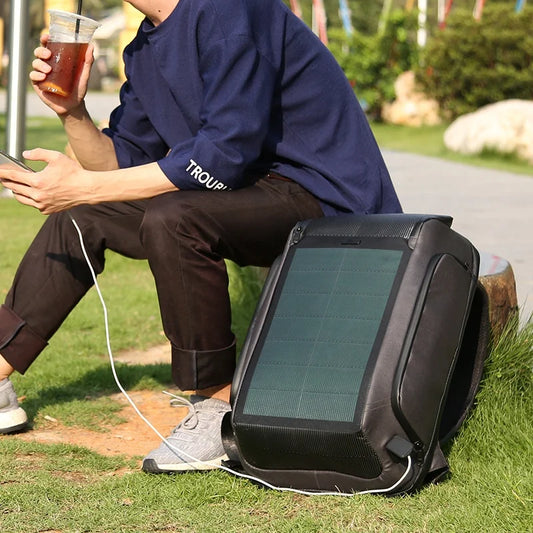 Trending Outdoor Travel Laptop Business Usb Charging Backpack RFID Solar Panel Backpack Charger Bag Smart Theft