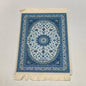 Woven Persian Flower Mouse Pad 9.1 x 7.1 in (23 x 18 cm) Non-Slip Rubber Desk Mat with Fringe — Retro Style