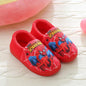 Kids Superhero Cartoon Cotton Slippers — Plush-Lined Indoor Winter Anti-Slip Slippers for Boys & Girls (15–21.5 cm / 5.9–8.5 in)