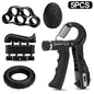 Adjustable Hand Gripper 10–60 kg (22–132 lb) Heavy-Duty Grip Strength Trainer — Wrist & Finger Exerciser with Accessories