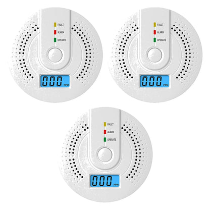 Digital Warning Alarm Sensor Sound Warning Battery Powered Portable CO Detector with LED Indicator CO Sensor for Home Warehouse
