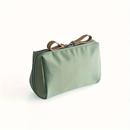 Small Solid Color Portable Makeup Bag - Waterproof Travel Cosmetic Pouch Organizer