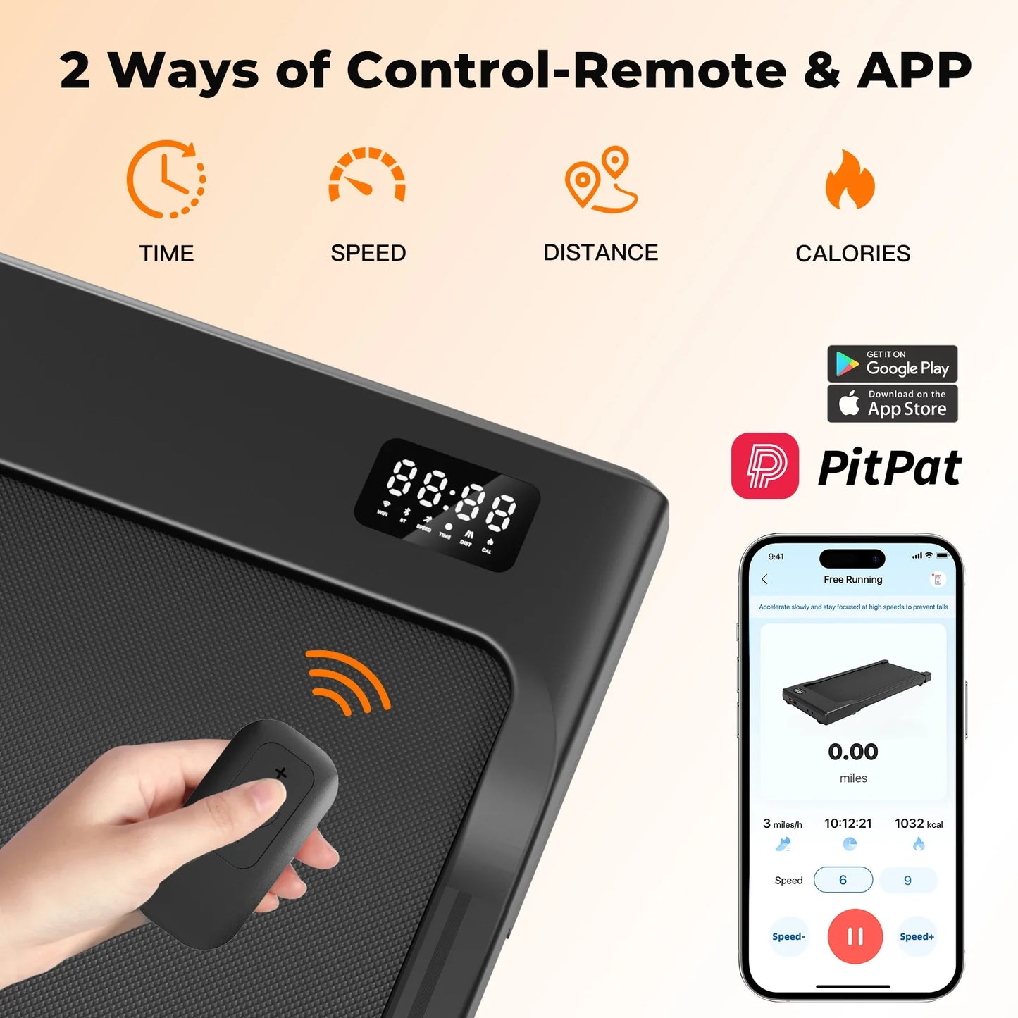 Under-Desk Walking Pad Treadmill 2-in-1 — 2.5HP, Remote & LED Display