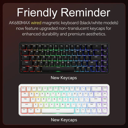 68-Key Hot-Swappable Mechanical Bluetooth & USB Compact Gaming Keyboard with RGB Backlight
