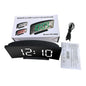 Curved Screen Clock Digital Led Alarm Clock with Temperature Display Large Mirror Clock Snooze Bedside Table Clock Room Decor
