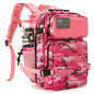 Tactical 25L Laser-Cut MOLLE Backpack - 900D Polyester Water-Resistant Daypack with Velcro Patch Panel, 15.7 x 9.8 x 9.8 in (40 x 25 x 25 cm)