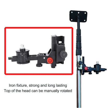 Fine Tuning Bracket Level Adapter 360 Degree Adjustable Support L Shape Pivoting Base with Clip Wall Ceiling Mounted