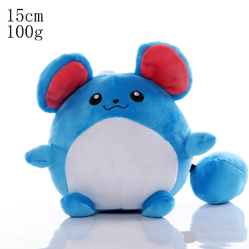 Pikachu & Friends 8 in (20 cm) Plush Stuffed Animal — Pikachu Charmander Squirtle Bulbasaur Eevee Scorbunny Gengar Snorlax Christmas Gift