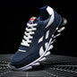 Men's Breathable Running Sneakers, Cushioned Thick Sole, Wear-Resistant Outdoor Fitness Shoes