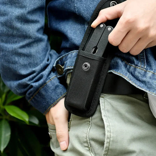 EDC Tactical Nylon Oxford Folding Knife Sheath Pouch – Small & Large