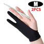 Two-Finger Artist Drawing Glove – Anti-Friction Palm Rejection for Graphics Tablets, iPad & Stylus