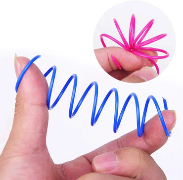 Bouncy Spring Cat Toy - Elastic Plastic Coil for Cats & Kittens, 2.17 in (5.5 cm)