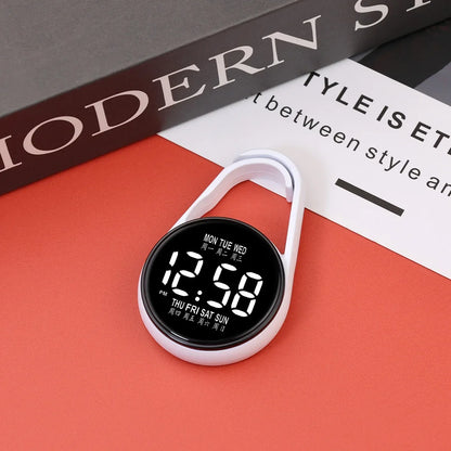 LED Hanging Digital Pocket Watch with Night Light Touch Control Pendant Clock
