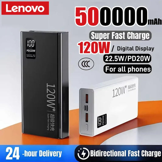 120W Portable Power Bank – USB-C Fast Charging, Digital Display, 50,000–200,000mAh Options – Battery Charger for Smartphones, Tablets & Laptops