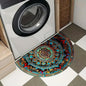 VIKAMA Bohemian Semi-Circular Carpet, Indoor And Outdoor Entrance Mat, Bathroom Door Mat, Soft And Anti-Slip Home Decoration.