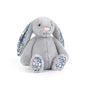 Bonnie Rabbit Plush Toy with Floral Ears - 12.2in (31cm) Kawaii Stuffed Pillow Cushion for Kids & Room Decor