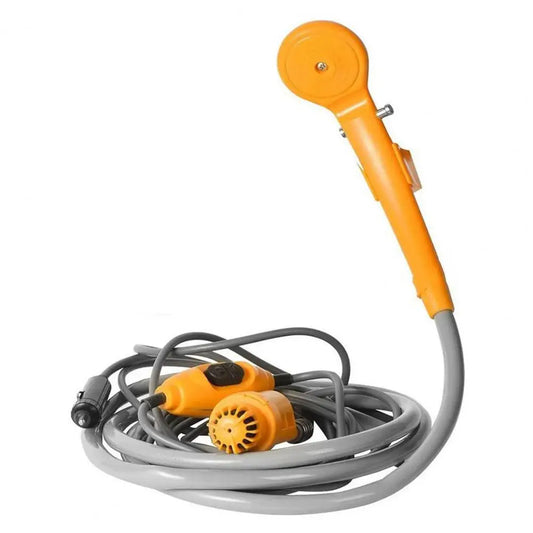 Portable Camping Shower Pump 12V-24V DC Brushless Motor Adjustable Flow 0–8 L/min Outdoor Shower Kit