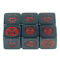 6-Pack 16mm D6 Game Dice - Transparent, Opaque & Marble Colors for Board Games & Tabletop RPGs