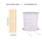 Pre-Waxed Cotton Candle Wicks 100-Pack (2.6–20 cm / 1.0–7.9 in) with Metal Bases, Adhesive Stickers & Holders — DIY Candle Making Kit