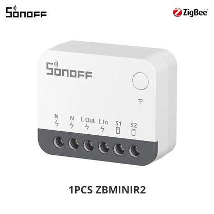 SONOFF ZBMINIR2 Extreme Zigbee Smart Switch Detach Relay External Switch Remote Control via eWeLink Compatible With Zigbee Hub