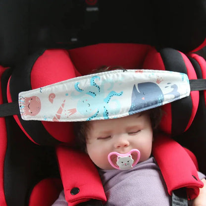 Infant Carseat Head Support Pillow with Adjustable Straps for Babies