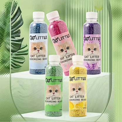 Cat Litter Deodorizer Beads Bottle - Odor Eliminator & Litter Box Freshener