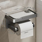 No-Drill Aluminum Toilet Paper Holder – Wall-Mounted Adhesive or Screw Tissue Rack, Rust-Resistant Bathroom Accessory