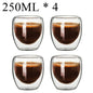 Double Wall High Borosilicate Glass Mugs - Insulated Heat-Resistant Coffee & Tea Cups (2-18 pcs Set)
