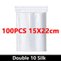 100-Pack Heavy-Duty Clear Resealable Ziplock Bags – Small Plastic Storage Bags for Jewelry, Food & Crafts