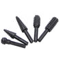 5-Piece Black Wolf Tooth Rotary Burr Set — Woodworking Grinding & Polishing Bits for Rotary Tools