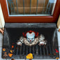 Horror Theme Non Slip Absorbent Door Mat Pennywise Scary Pattern Home Decor Rug for Entrance Bathroom Quick Dry Durable