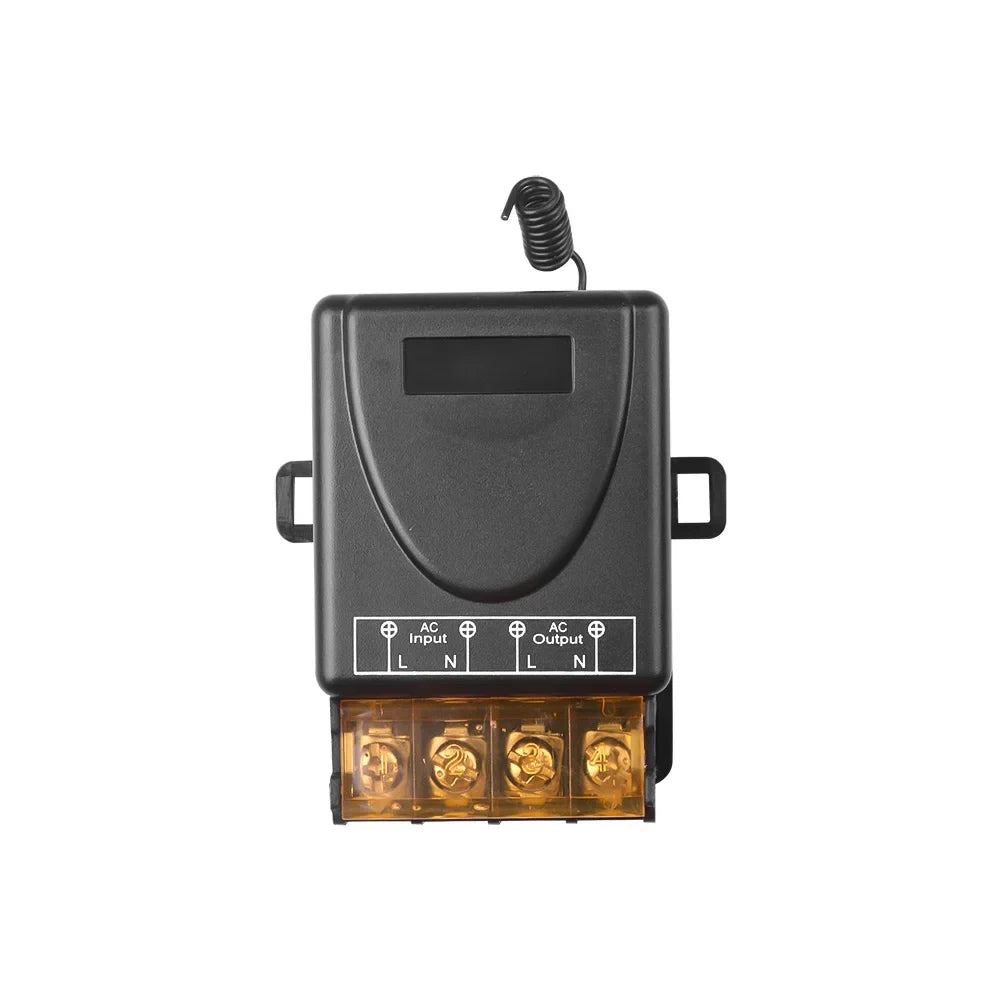 AC 220V Relay Wireless Remote Control Switch System RF 433Mhz Transmitter On Off for Water Heaters Ceiling LED Lamp